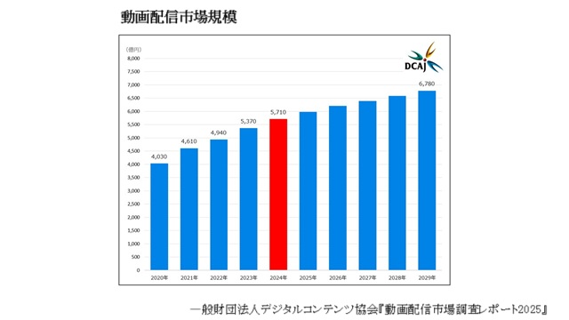 国内動画配信市場2024年